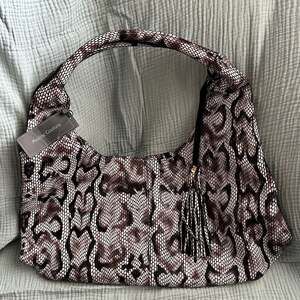 Maxine Couture Snakeskin Print Hobo Bag NWT